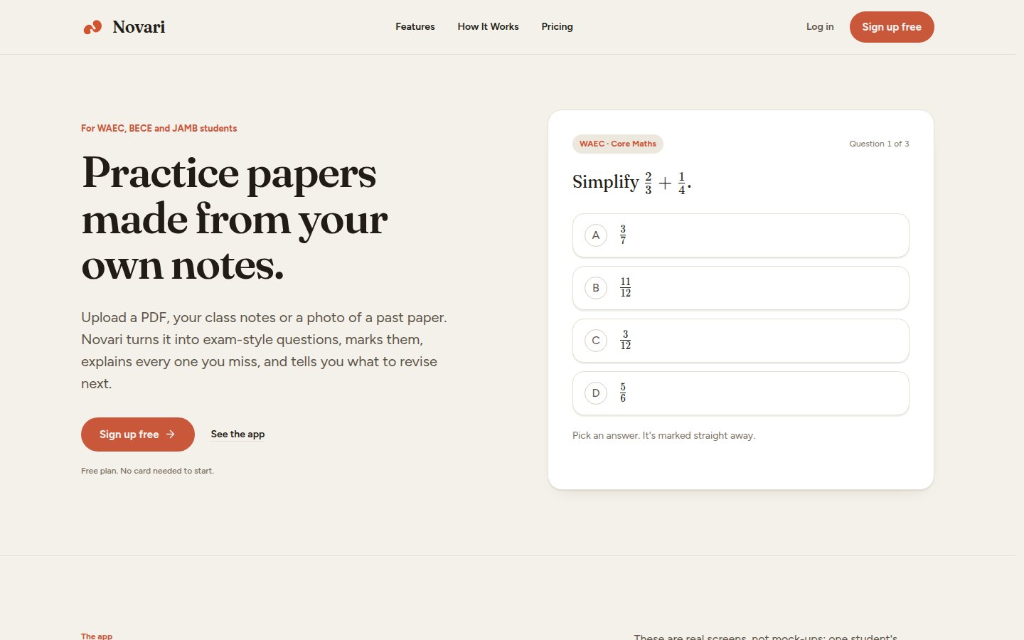 Novari Study home page